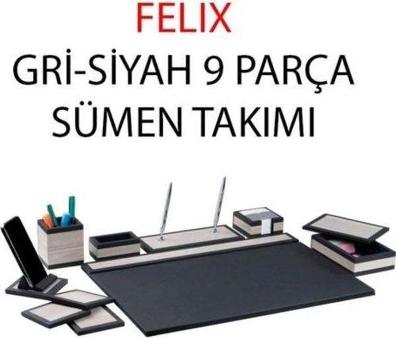 Felix 9 Parça Sumen Takımı Gri-Siyah