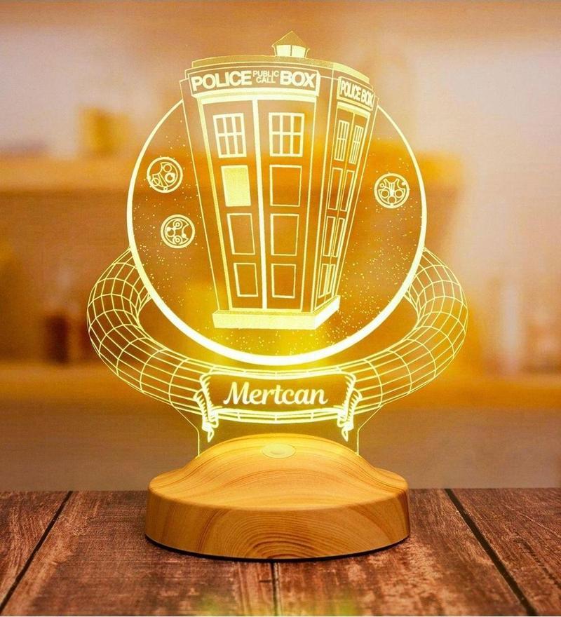 Tardis Desenli Gece Lambası, Doctor Who Hediye, Zaman Yolcusu Telefon Kulübesi, Timelord