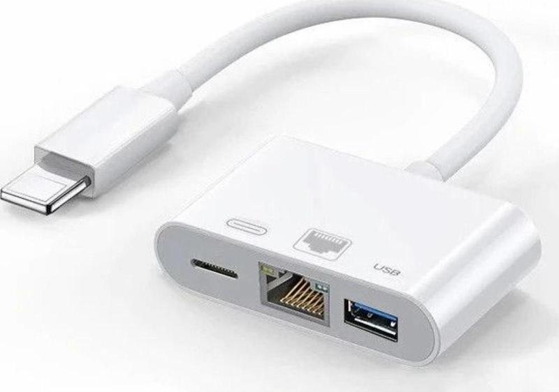 NK107 iPHONE LIGHTNING=>ETHERNET ÇEVİRİCİ