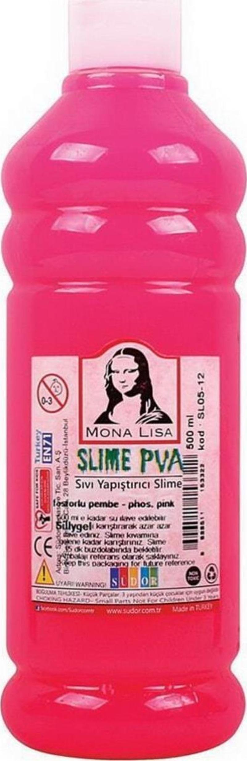 Monalisa Sıvı Yapıştırıcı Slime 500 ML Fosforlu Pembe SL05-12