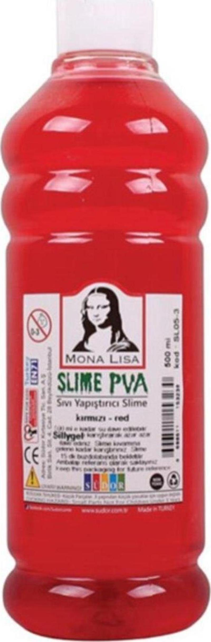 Monalisa Sıvı Yapıştırıcı Slime 500 ML Kırmızı (6 Lı Paket)