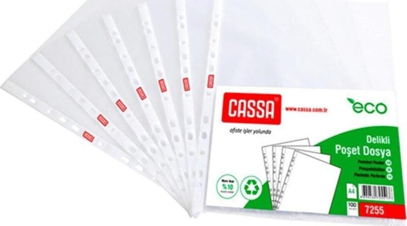 Poşet Dosya Eco 35 Micron 100 Lü A4 Şeffaf  (50 Paket)