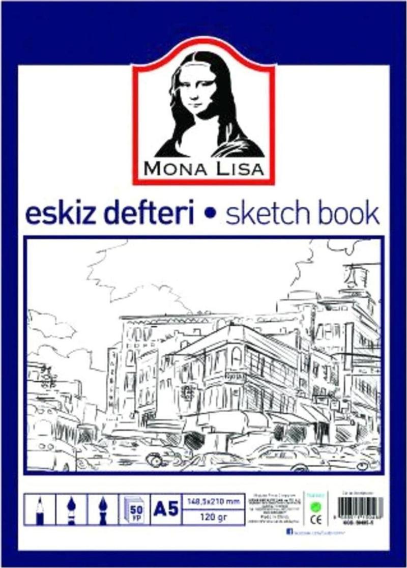 Monalisa Eskiz Defteri 50 Yaprak A5 120 Gram