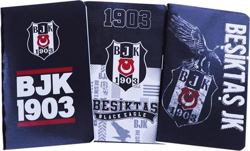 Beşiktaş Bloknot 8x13cm Çizgili Karton Kapaktel Dikişli (68 Li Paket)