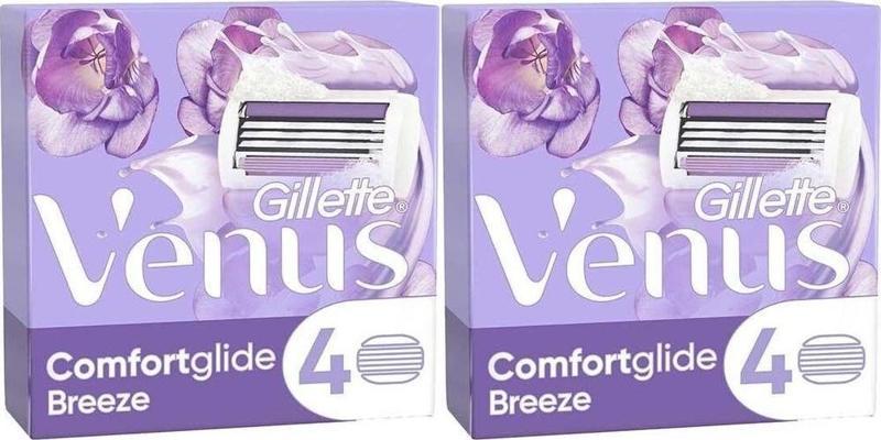 Venus Comfortglide Breeze Yedek Başlık Kadın Tıraş Bıçağı 8'Li (4x2)