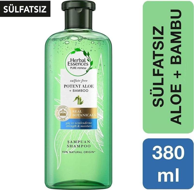 Aloe Gücü Ve Bambu Sülfatsız Şampuan 380 Ml