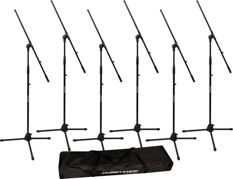 Support Js-mcfb6pk Six Tripod Mic Stands