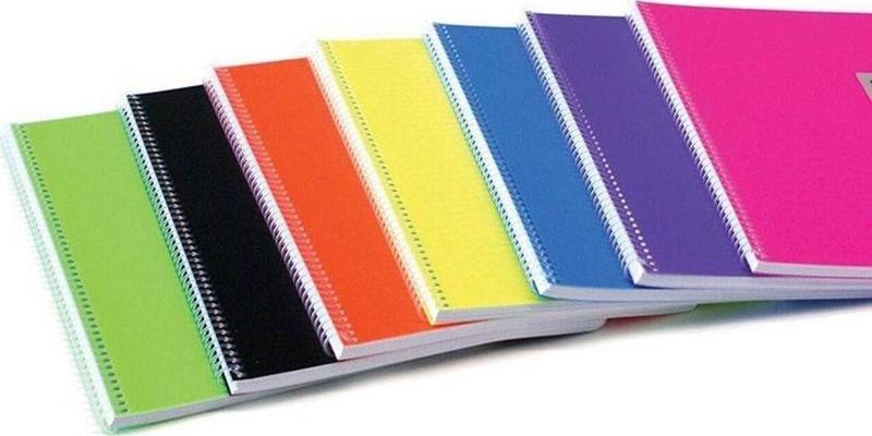 Spiralli Defter Plastik Kapak A4 Kareli 120 Yaprak Defter (6 Lı Paket)