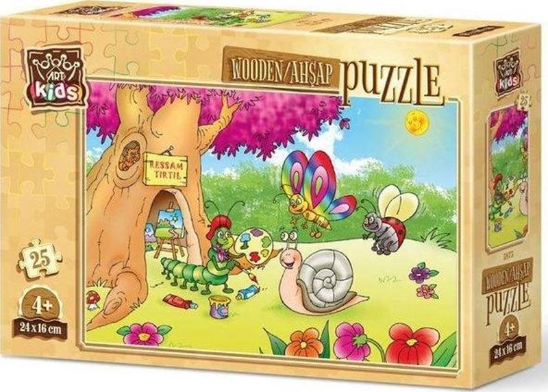 Ressam Tırtıl 25 Parça Ahşap Puzzle 5873