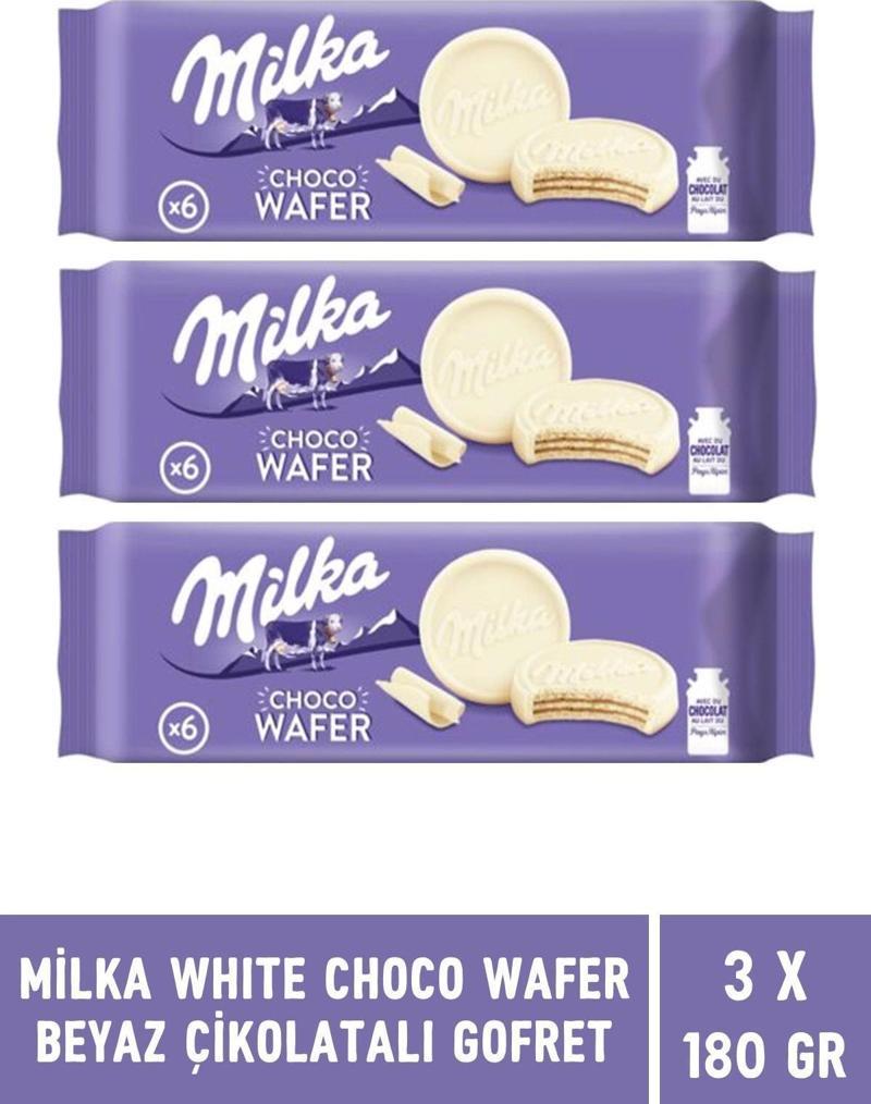 White Choco Wafer Beyaz Çikolatalı Gofret 180 gr - 3 Adet