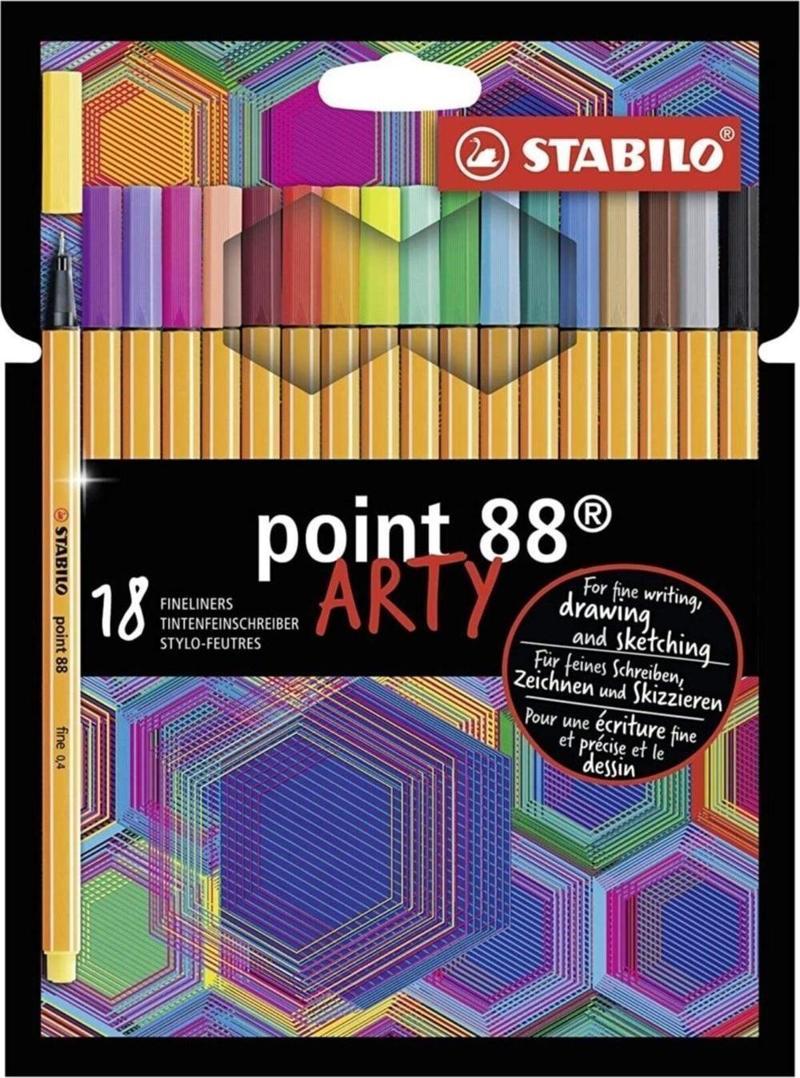 Point 88 Arty İnce Keçe Uçlu Kalem Seti 18 Li