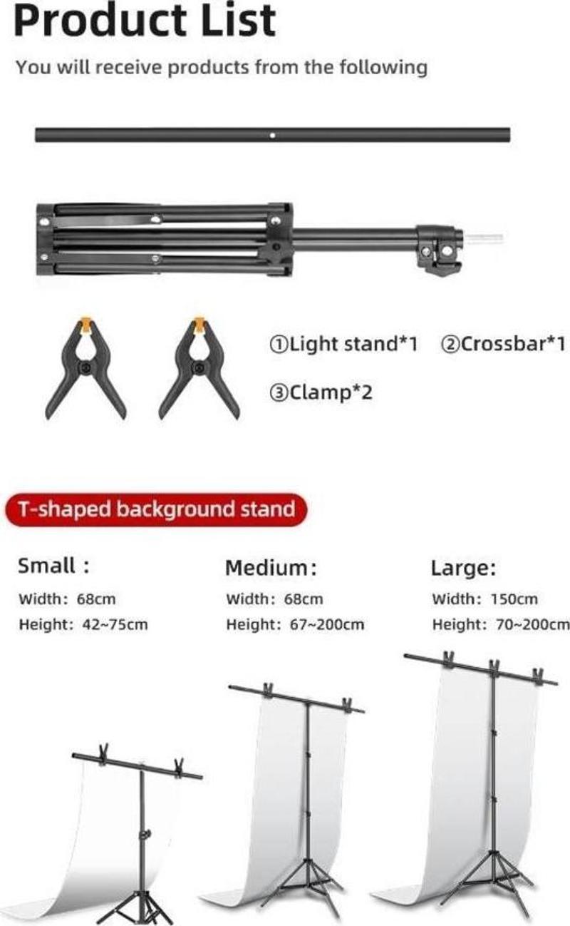 BS-10 Taşınabilir 80x160cm PVC Fon ve Stand Kit