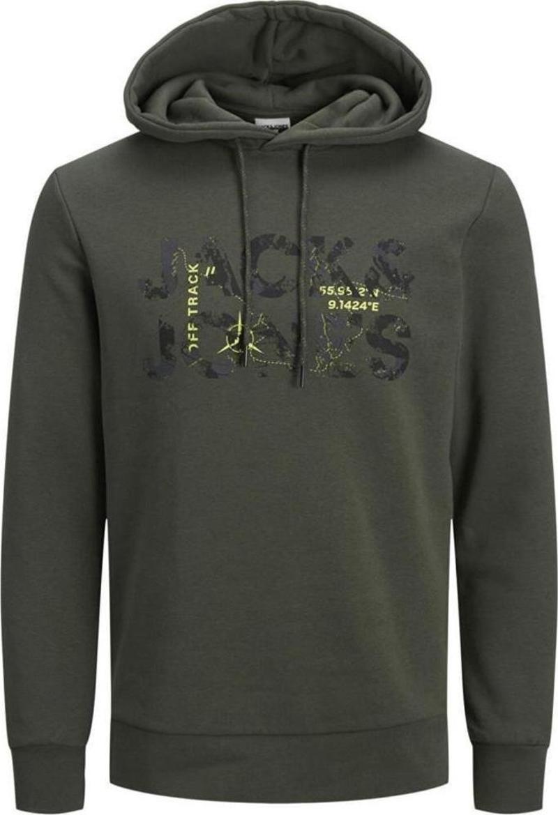 12216242 Jcotech Logo Sweat Hood Yeşil