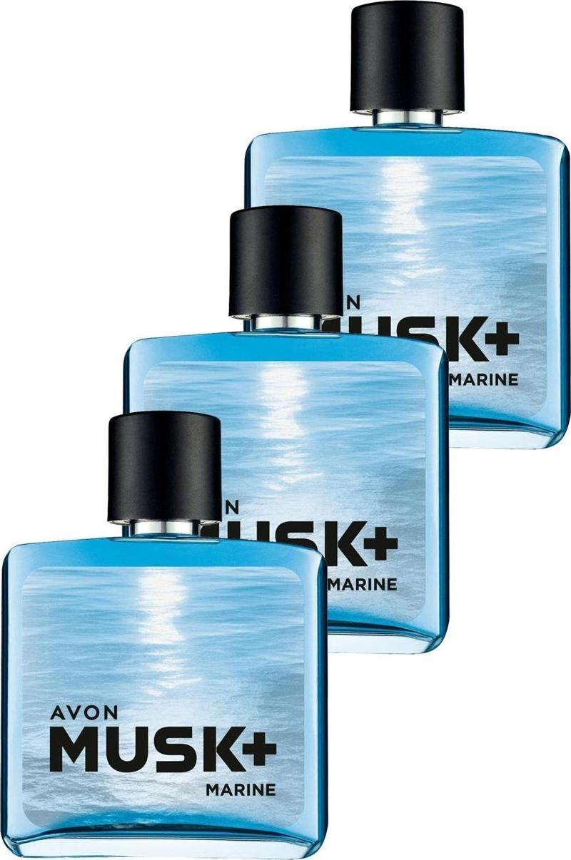 Musk Marine Erkek Parfüm Edt 75 Ml. Üçlü Set