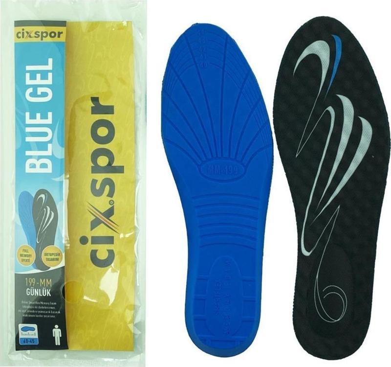 Spor Blue Gel Ayakkabı Tabanlığı Siyah-Beyaz