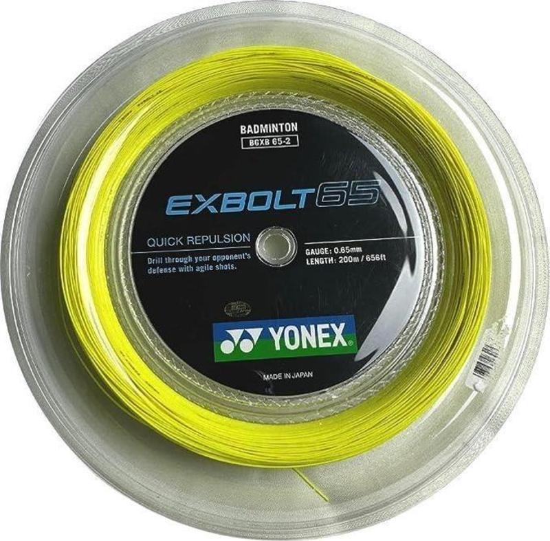 EXBOLT-65 BADMİNTON KORDAJI SARI (200m)