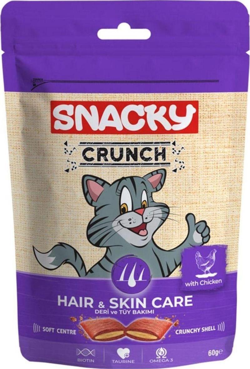 Kedi Crunch Ödül Hair-skin Tavuklu (deri Ve Tüğ Bakımı ) 60gr