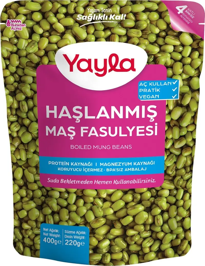 Haşlanmış Maş Fasulyesi 400 gr