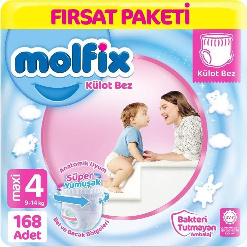 Külot Bebek Bezi 4 Beden Fırsat Paketi 56*3 168 Adet