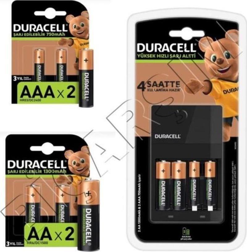 Cef 14 Şarj Cihazı ve 4 Adet 1300 Mah Aa Şarj Edilebilir Pil ve 4 Adet 750 Mah Aaa Şarj Edilebilir Pil