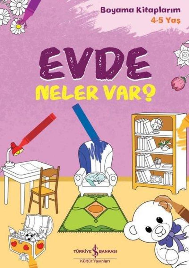 Evde Neler Var? Boyama Kitaplarım 4 - 5 Yaş