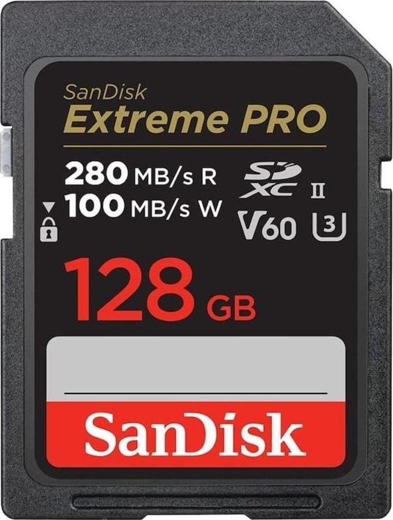 Extreme Pro 128GB 280MB/S Uhs-Iı Sdxc 6k-4k UHD Hafıza Kartı SDSDXEP-128G-GN4IN