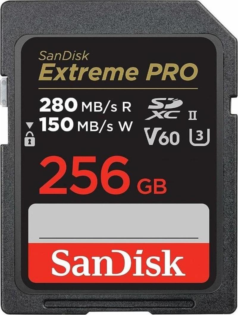 Extreme Pro 256GB 280MB/S Uhs-Iı Sdxc 6k-4k UHD Hafıza Kartı SDSDXEP-256G-GN4IN