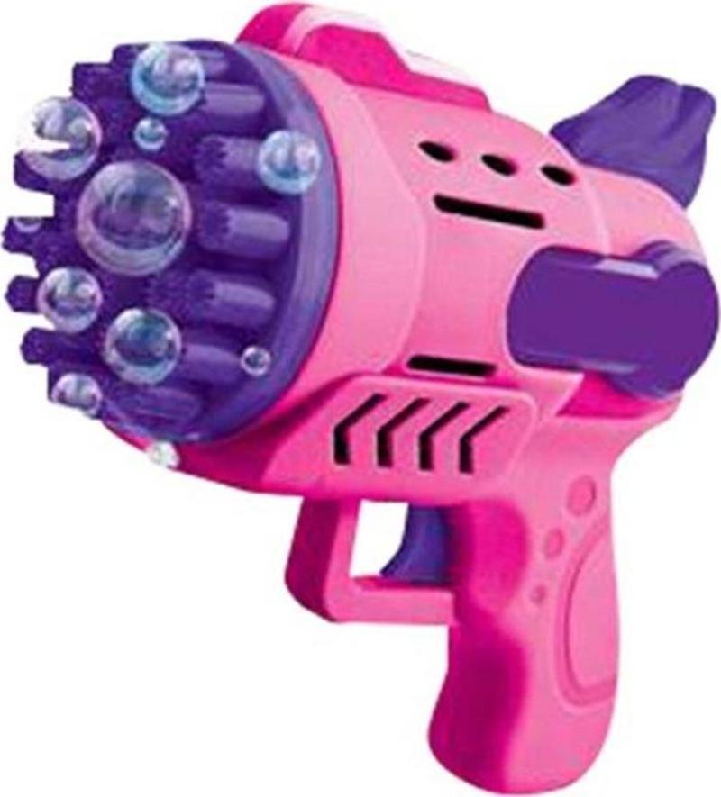 1 PCS PİNK BUBBLES GUN 29 DELİKLİ ÇOKLU KÖPÜK ATAN TABANCA PEMBE KÖPÜK TABANCASI 2 SOLİSYON HEDİYE