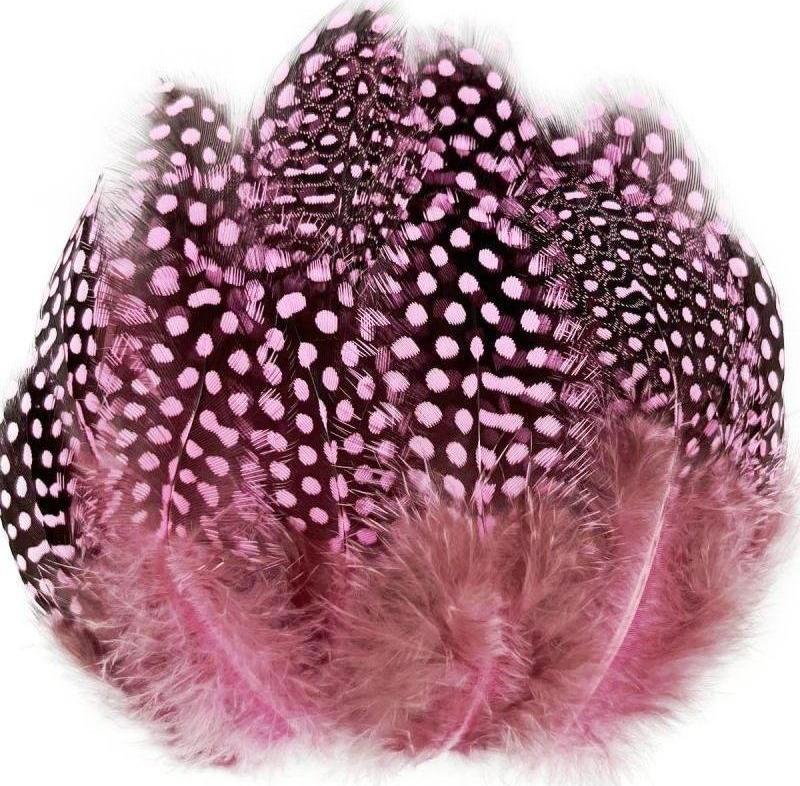 100 PCS DECOR PİNK BIRD FEATHER 100 ADET PUANTİYELİ PEMBE SİYAH KUŞ TÜYÜ DEKOR PEMBE KUŞ TÜYÜ