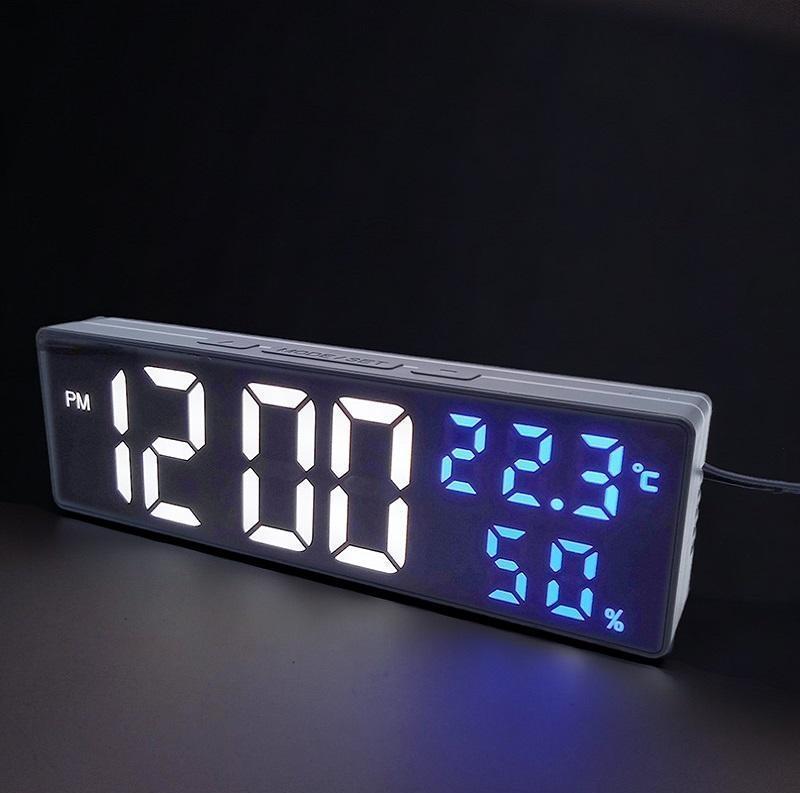 VIP KALİTE SICAKLIK VE NEM GÖSTERGELİ DİJİTAL SAAT İKİ RENK SAAT LED WALL CLOCK