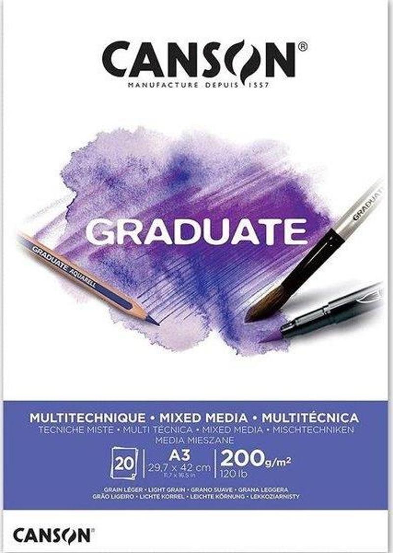 A3 Graduate Mix Media Beyaz Blok - 400110378