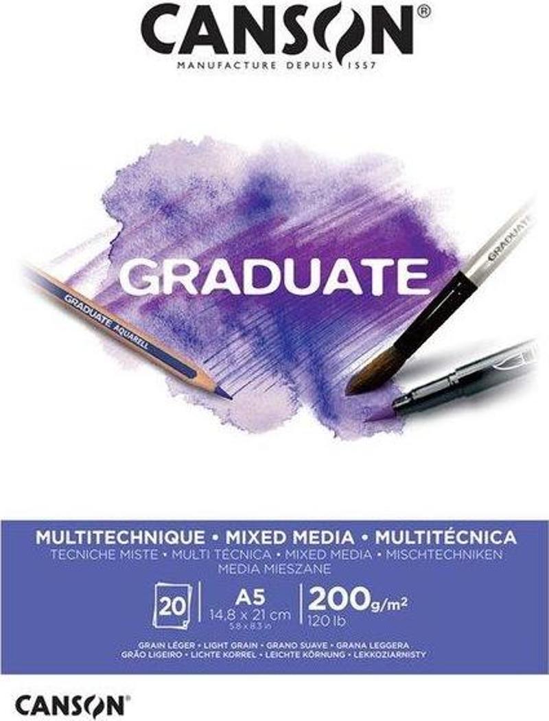 Graduate A5 Mix Media Blok Beyaz - 400110376