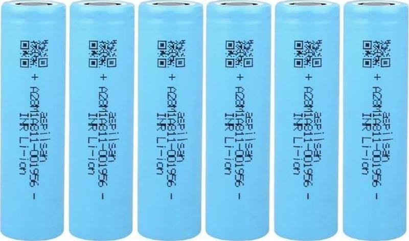 INR18650A28 - 3.7V 2800 mAh Li-ion Şarjlı Pil - 25A 6'Lı Paket