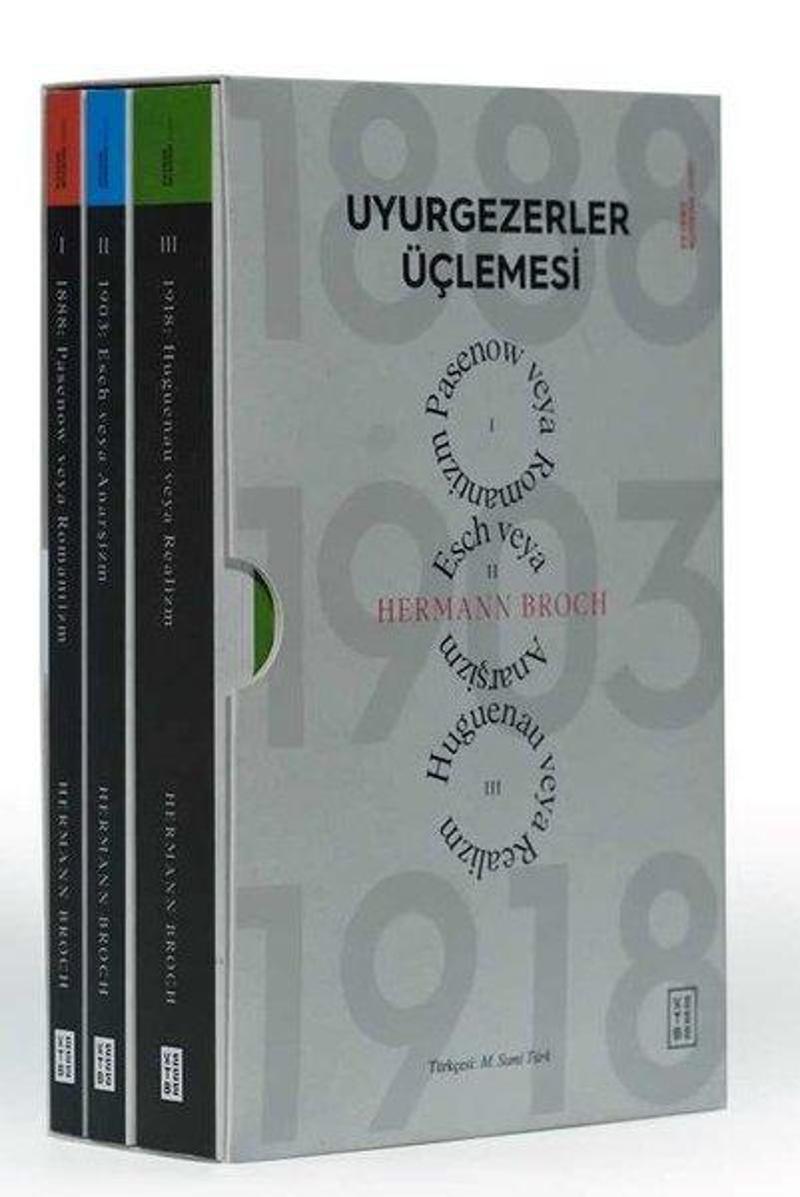 Ketebe Uyurgezerler Üçlemesi Seti - 3 Kitap Takım - Kutulu - Hermann Broch