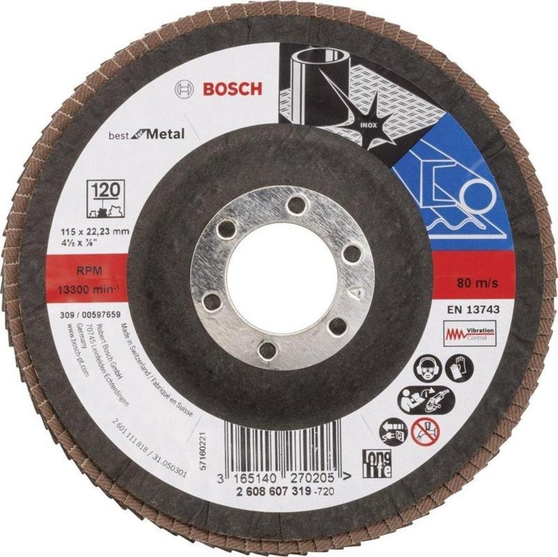 - 115 mm 120 Kum Best Serisi Metal Flap Disk