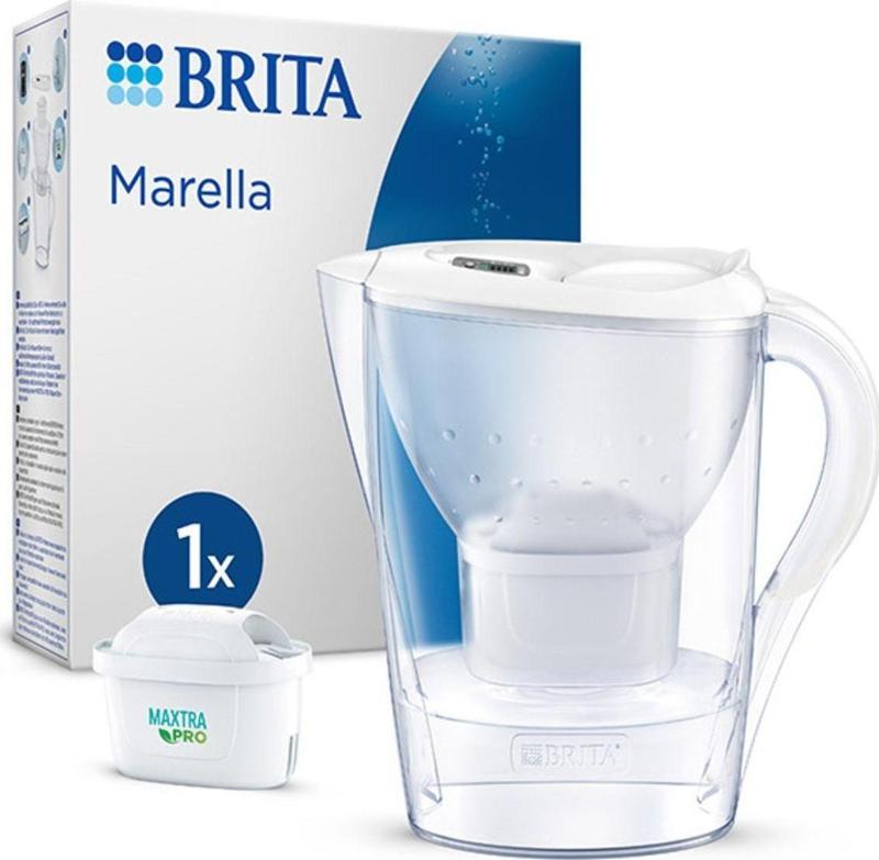 BRITA Marella Cool Maxtra Pro All-In-1 Filtreli Su Arıtma Sürahisi - Beyaz