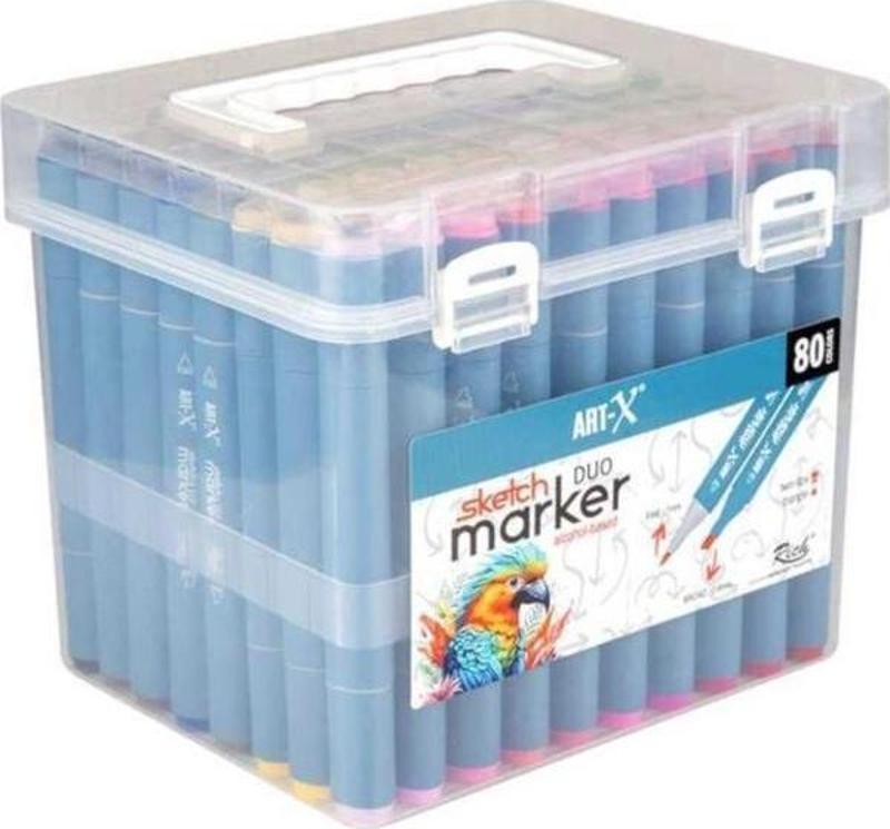 Art X Sketch Marker Duo Çift Uçlu Marker Kalem 80 Renk Set 18051