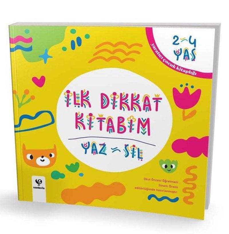 Sankofa Yayınları İlk Dikkat Kitabım - Yaz Sil - Sinem Örenli