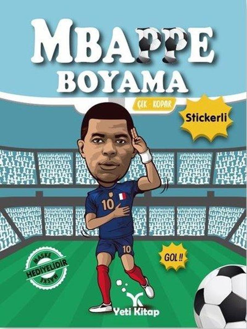 Mbappe Boyama - Çek Kopar Stickerli