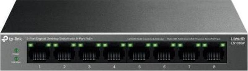 LS108GP 10-100-1000 Mbps 8 Port Poe+ Switch Metal Kasa