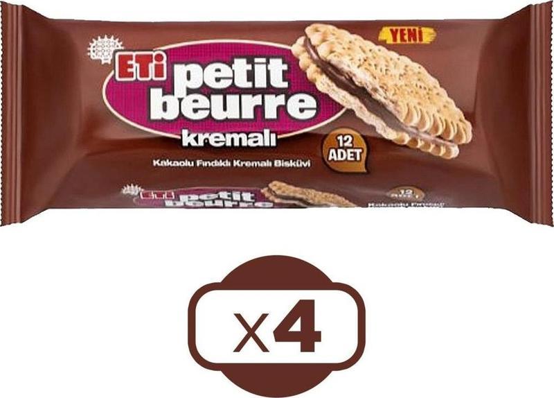 Kakaolu Fındık Kremalı Petibör Bisküvi 270 gr x 4 Adet