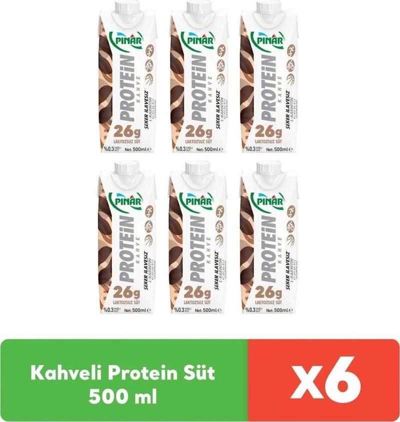 Kahveli Protein Süt 500 ml x 6 adet