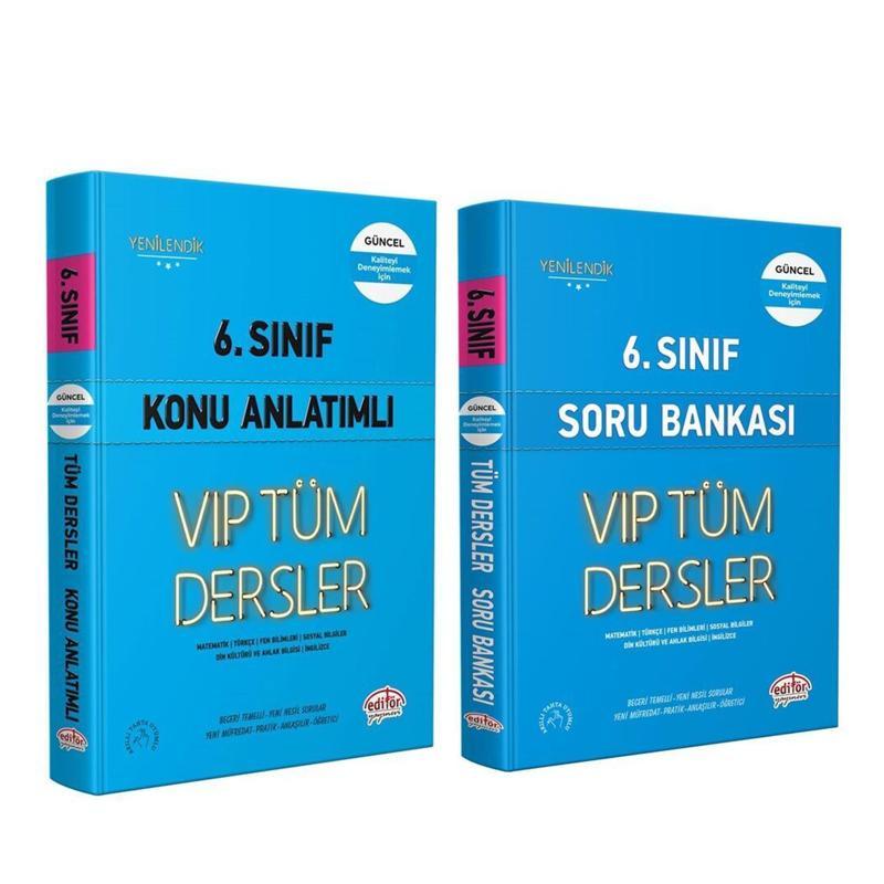 Editör Yayınları 6.Sınıf VİP Tüm Dersler Konu ve Soru Seti 2 Kitap