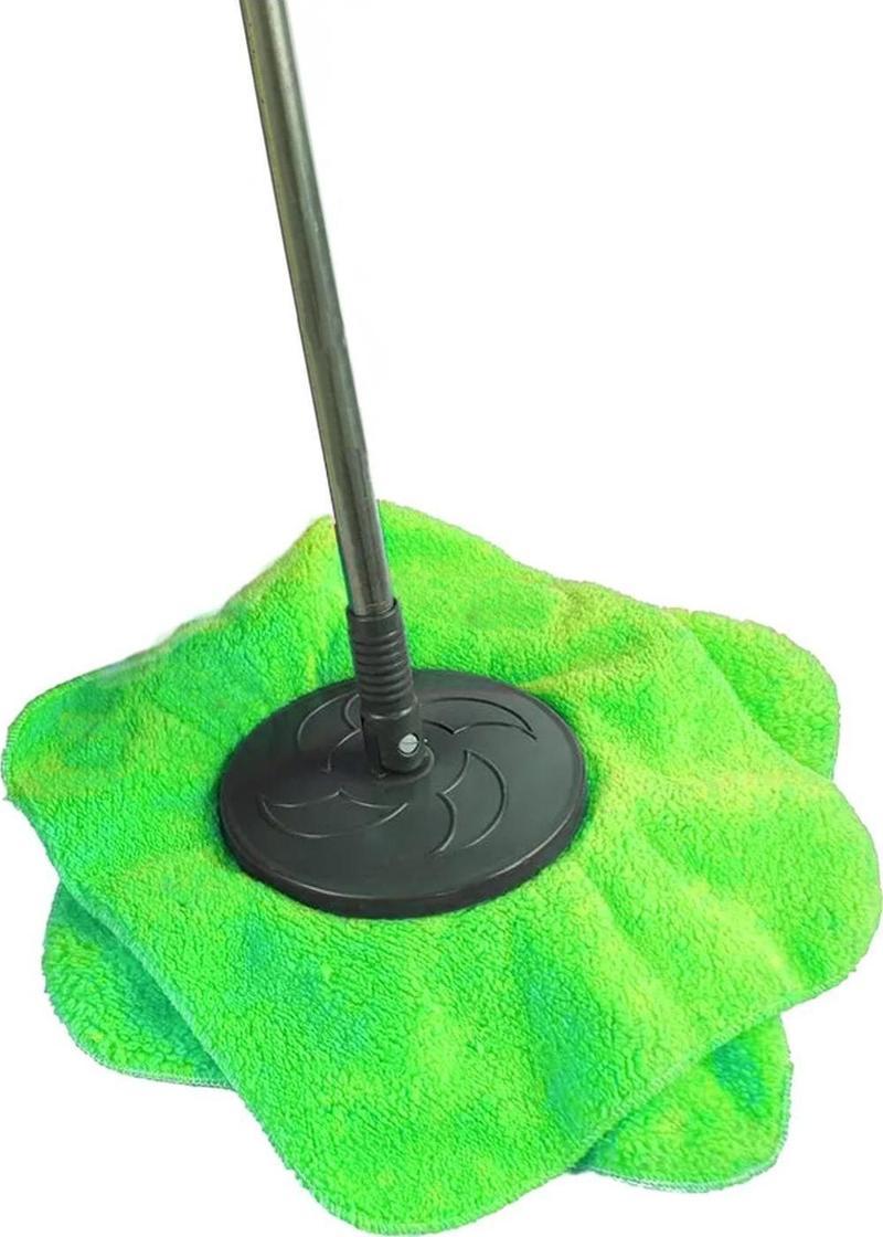 Turn | Welsoft Dönerli Mop Yedek Başlıklı Papas Mop Yeşil 35x35