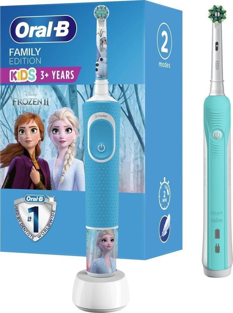 Aile Paketi Pro 500 + D100 Frozen Şarjlı Diş Fırçası