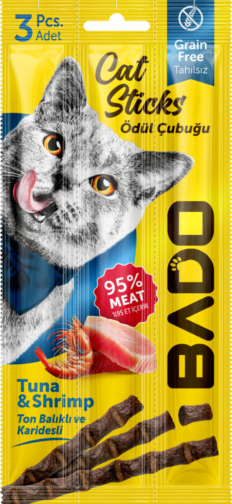 Kedi Ödül Çubuğu Ton Balıklı ve Karidesli 3x5gr