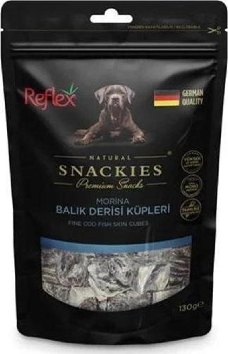 Snackies Natural Balık Derisi Küpleri Tahılsız Köpek Ödül Maması 130 Gr