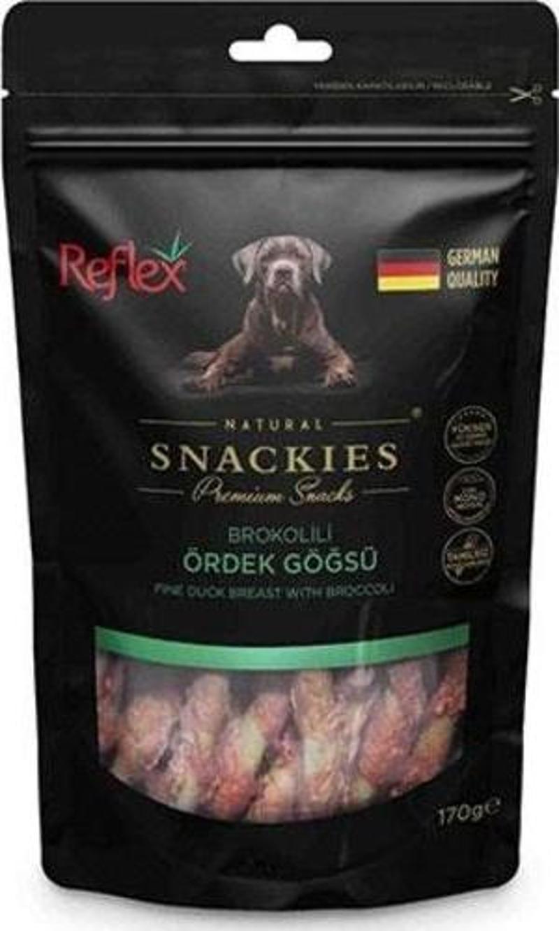 Snackies Natural Brokolili Ördek Göğsü Tahılsız Köpek Ödül Çubuğu 170 Gr