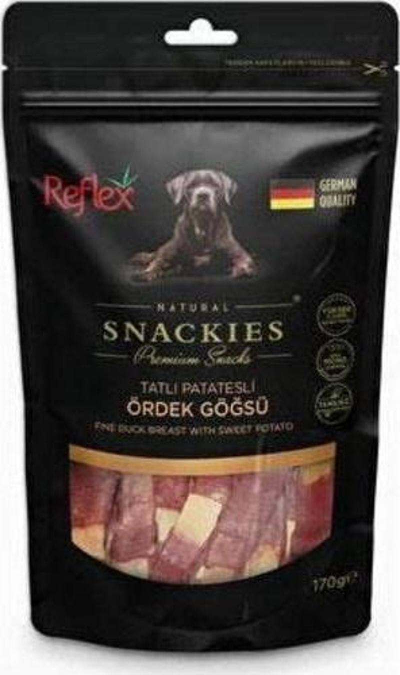 Snackies Natural Patatesli Ördek Göğsü Tahılsız Köpek Ödül Maması 170 Gr