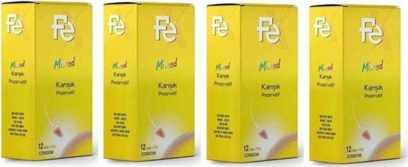 Mixed Karışık 12'Li Prezervatif X 4 Paket